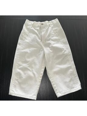 Vintage CHIC Jeans High Waist Ivory Cropped Capri Size 7 Good Condition